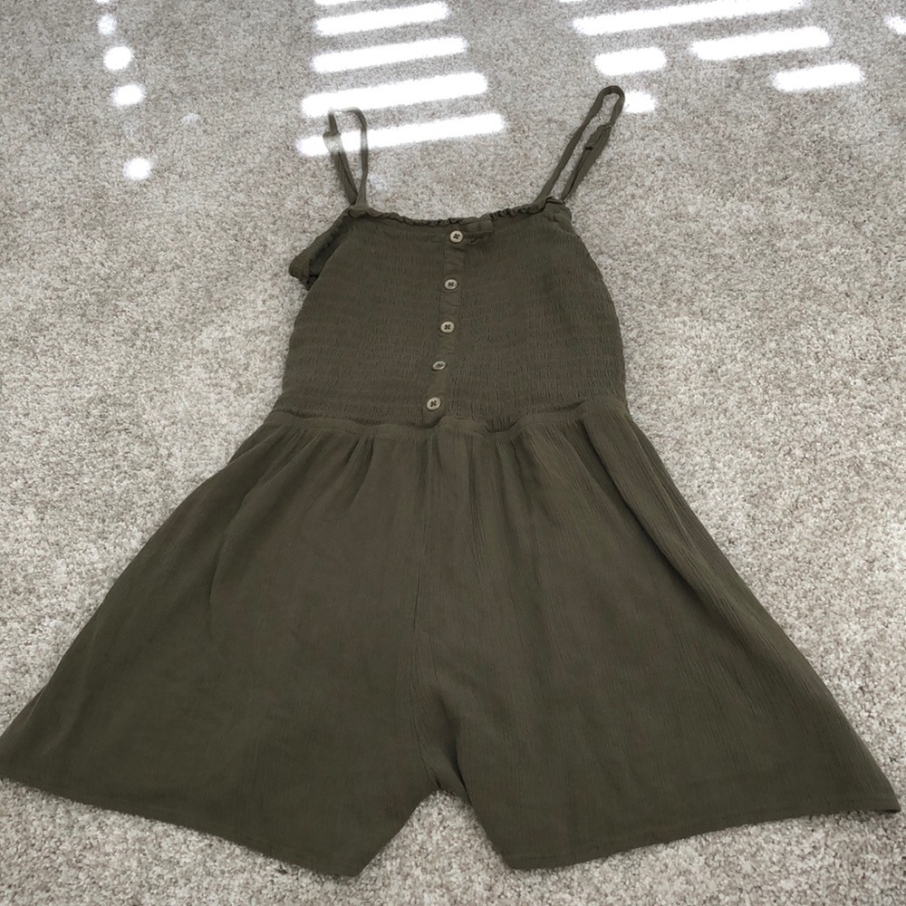 Army green wild fable romper